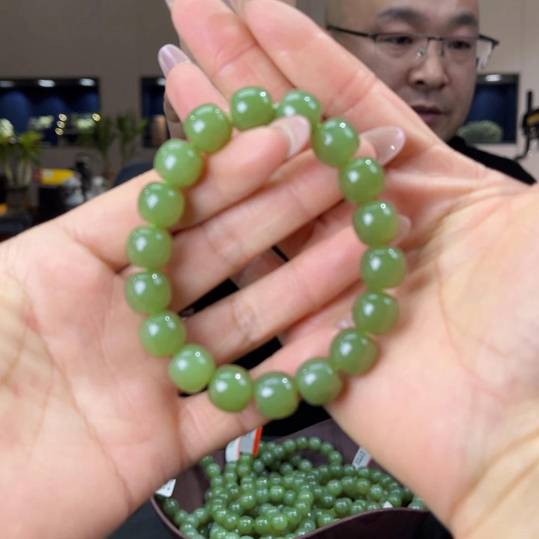 未镶嵌手串和田玉天然和田玉新疆若羌青黄口料12