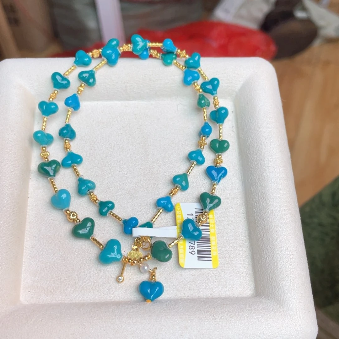 银S925镶嵌绿松石颈饰