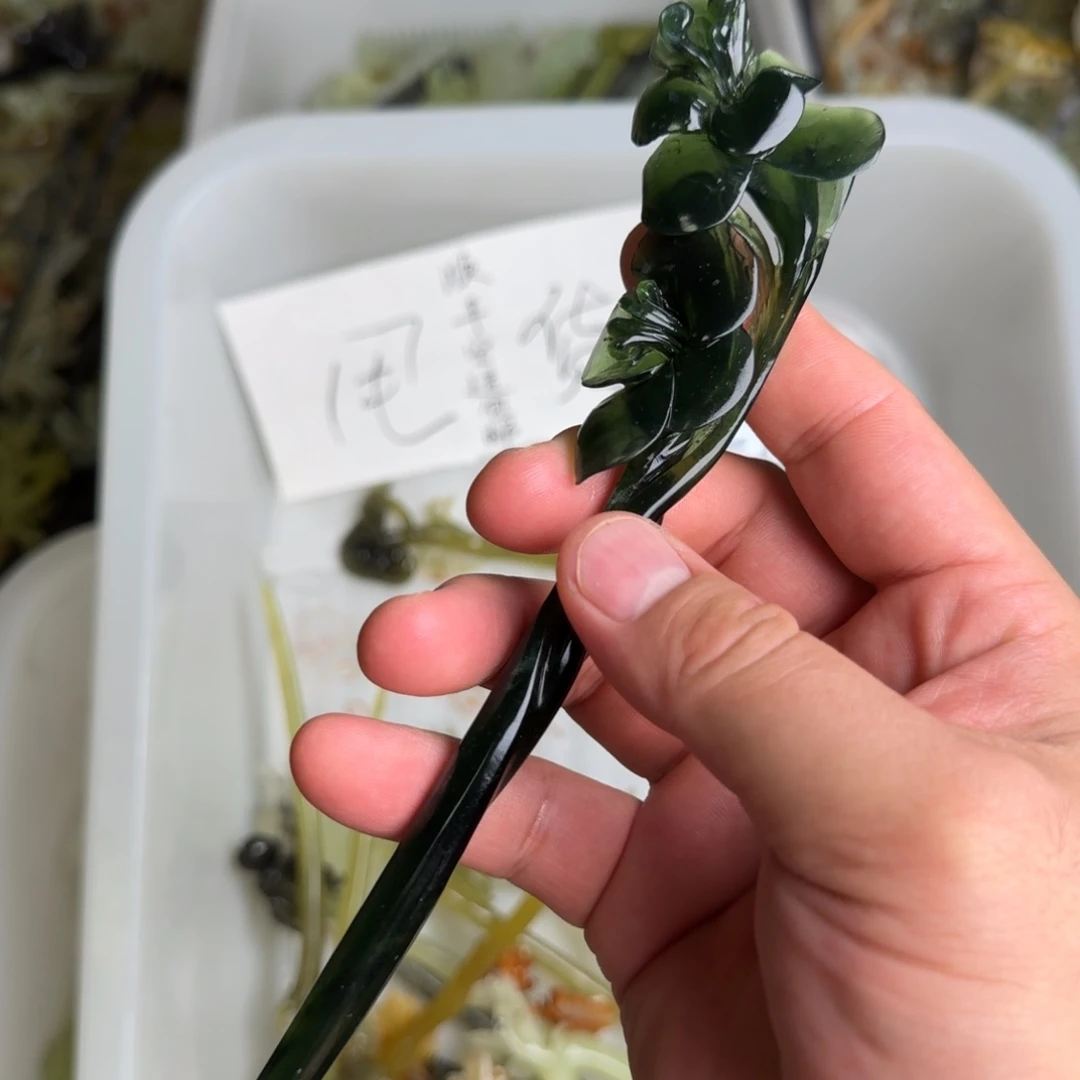 未镶嵌蛇纹石玉发饰