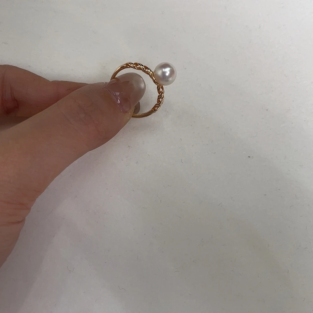 银S925镶嵌戒指海水珍珠
