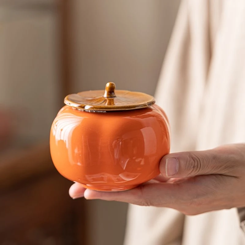 C169柿子茶叶罐茶叶罐