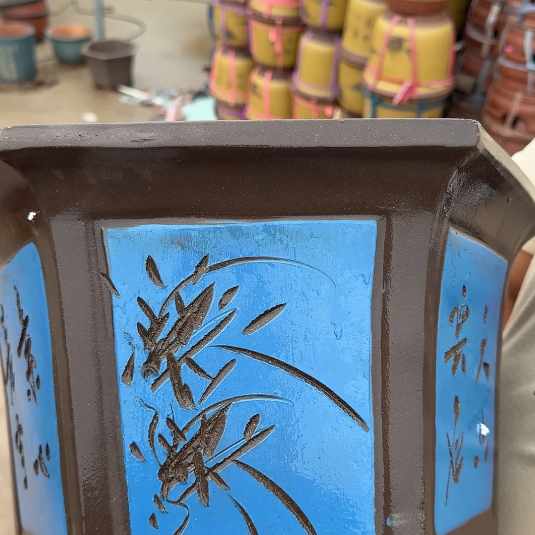 紫砂花盆口径33.21口径