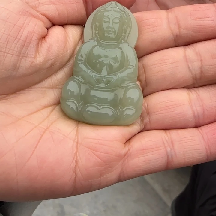 和田玉颈饰未镶嵌观音高货