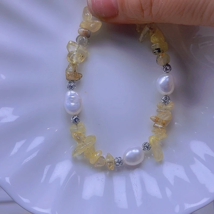 淡水珍珠手绳合金