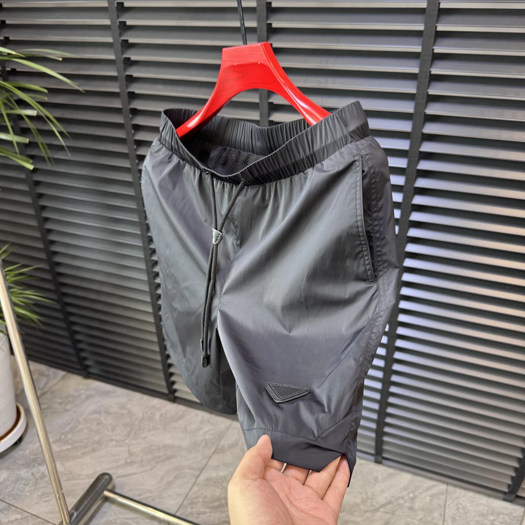 052 男士老钱风夏季速干短裤沙滩裤运动网衬舒适潮男5分裤