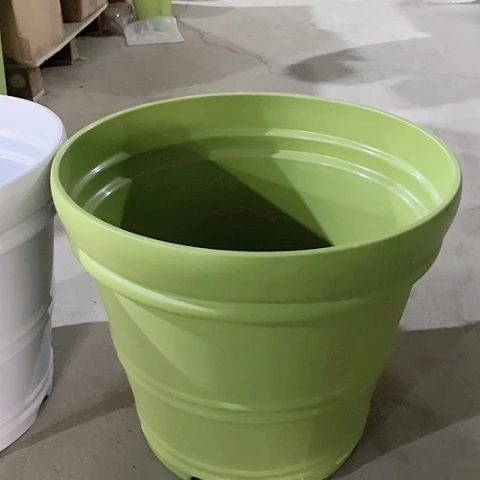 树脂凸纹盆42口5个绿无托