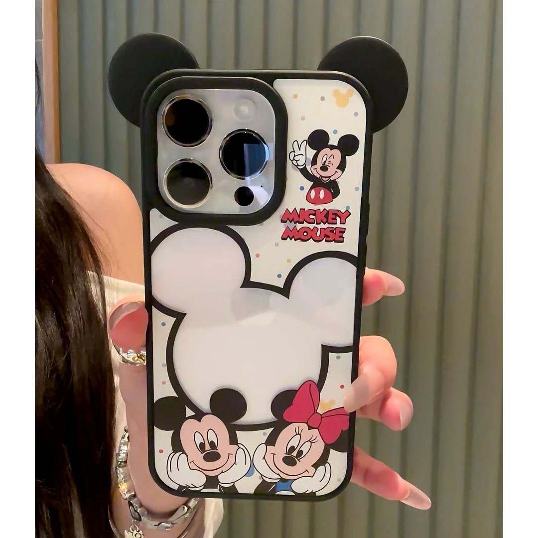 可爱米奇米妮适用苹果17/15米奇耳手机壳iPhone16PROMAX/13新款14