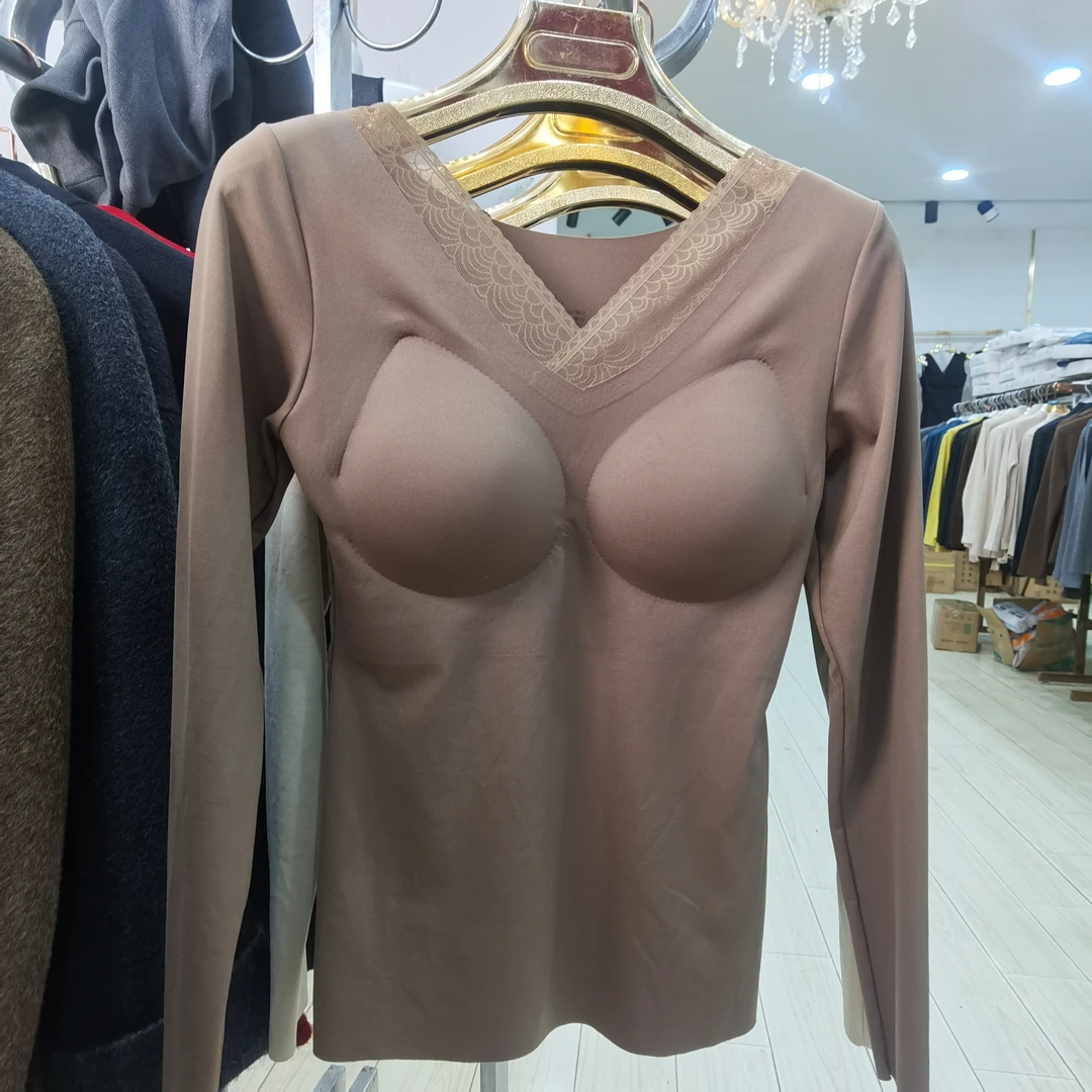 9902长袖塑身上衣修身美体薄款上衣打底无痕女士加绒大码美背