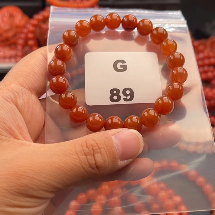 南红玛瑙未镶嵌多样性发货默认微瑕称重9mm