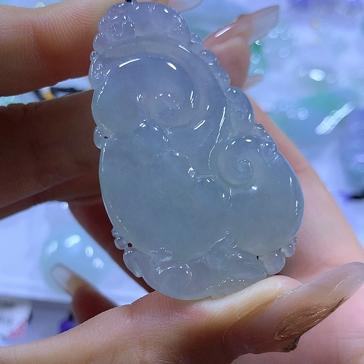 颈饰未镶嵌翡翠天然翡翠A货吊坠