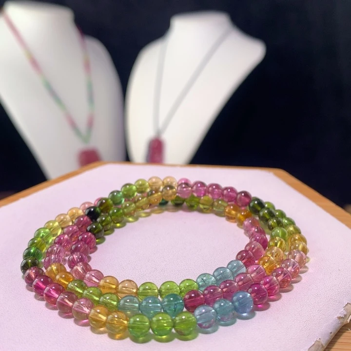 双色碧玺手链未镶嵌