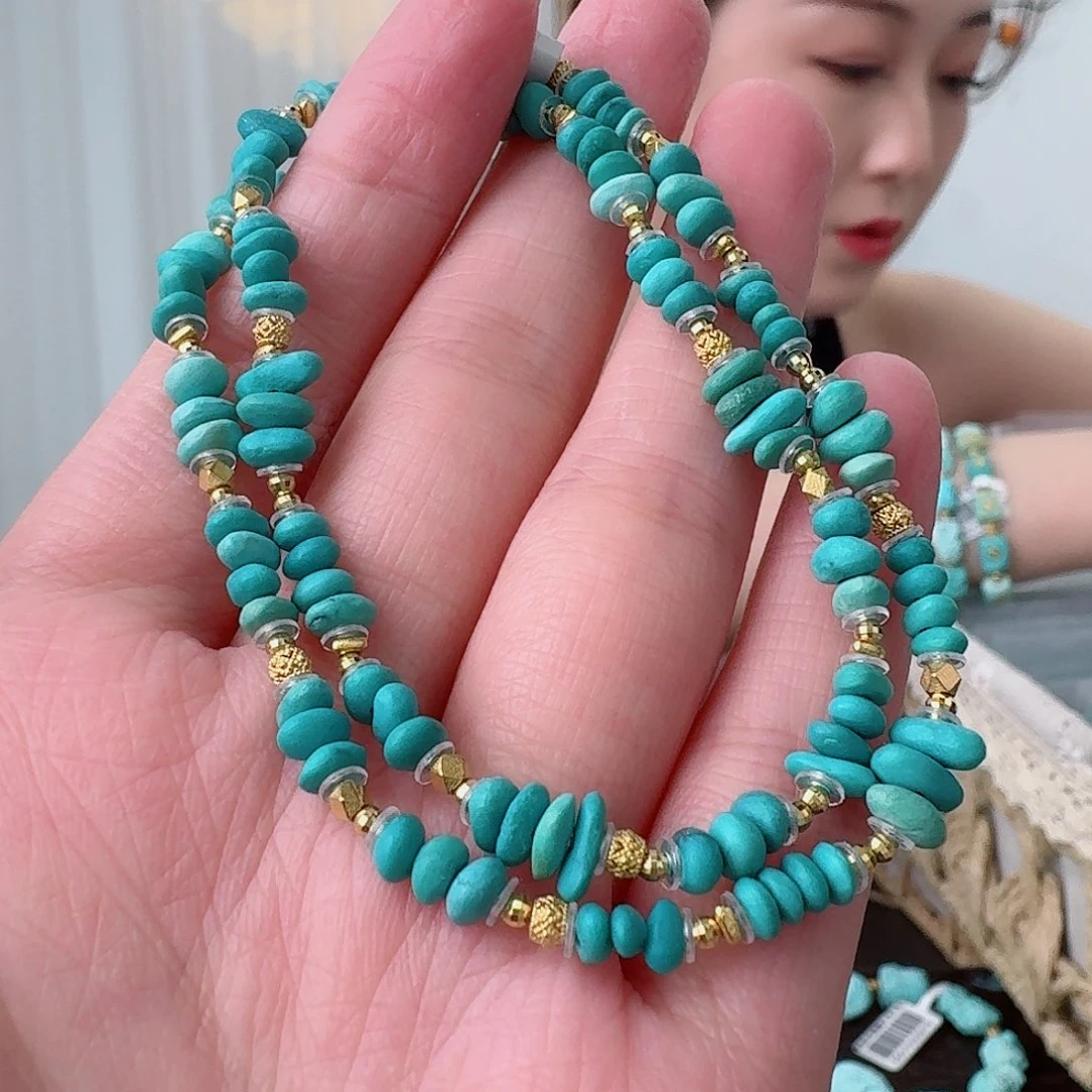 18K金镶嵌绿松石珠宝奇石