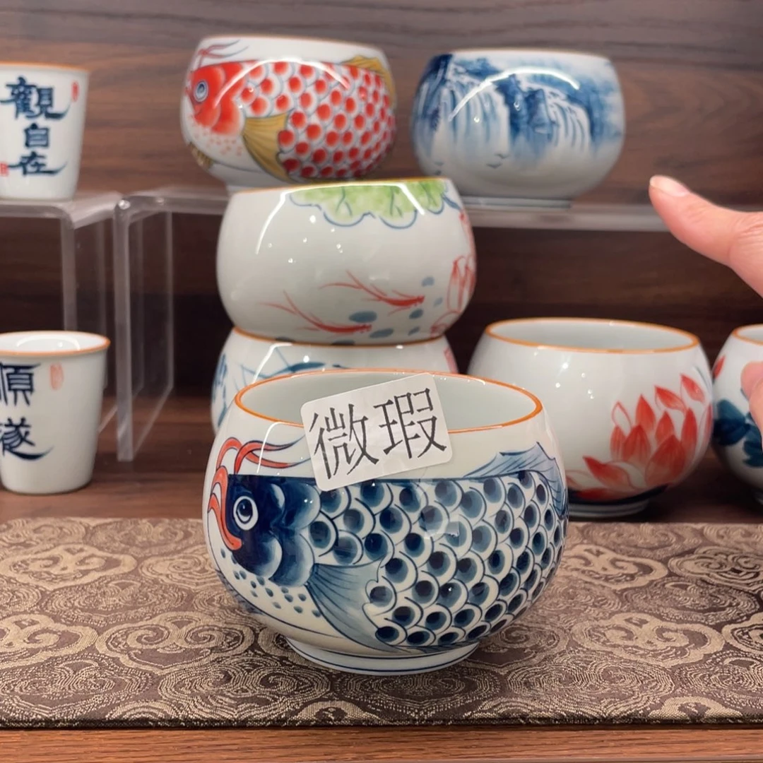 有瑕釉下彩纯手绘
