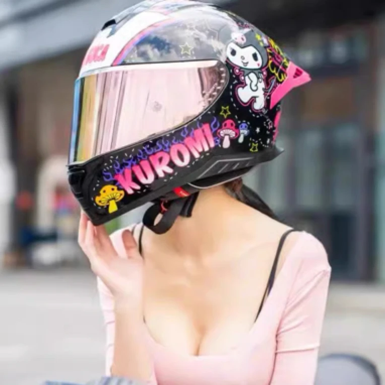 麦斯卡2025新款摩托车全盔迪士尼联名单镜片男女机车高颜值头盔