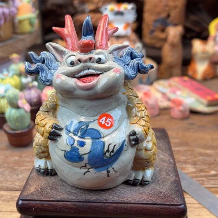 陶摆件小镇青花每日有新品特价