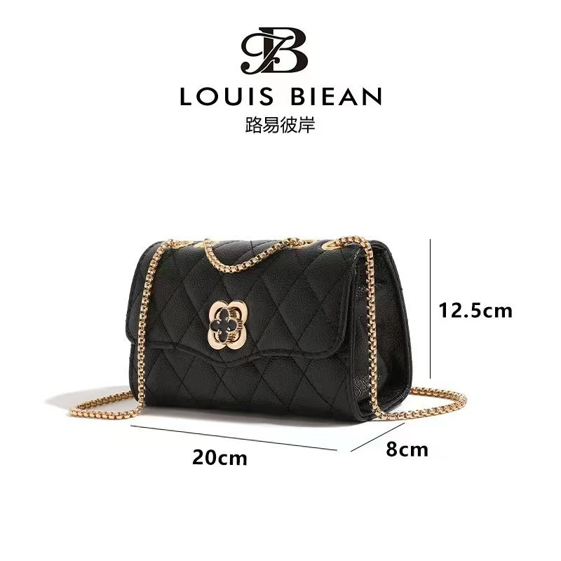 2025新款潮流时尚菱格链条包百搭四叶草单肩斜挎女包6033