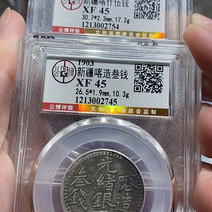 银薛*举包真包老新疆银币2754，2745