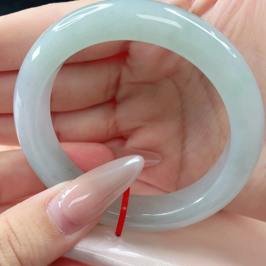 翡翠未镶嵌手镯53.8正圈