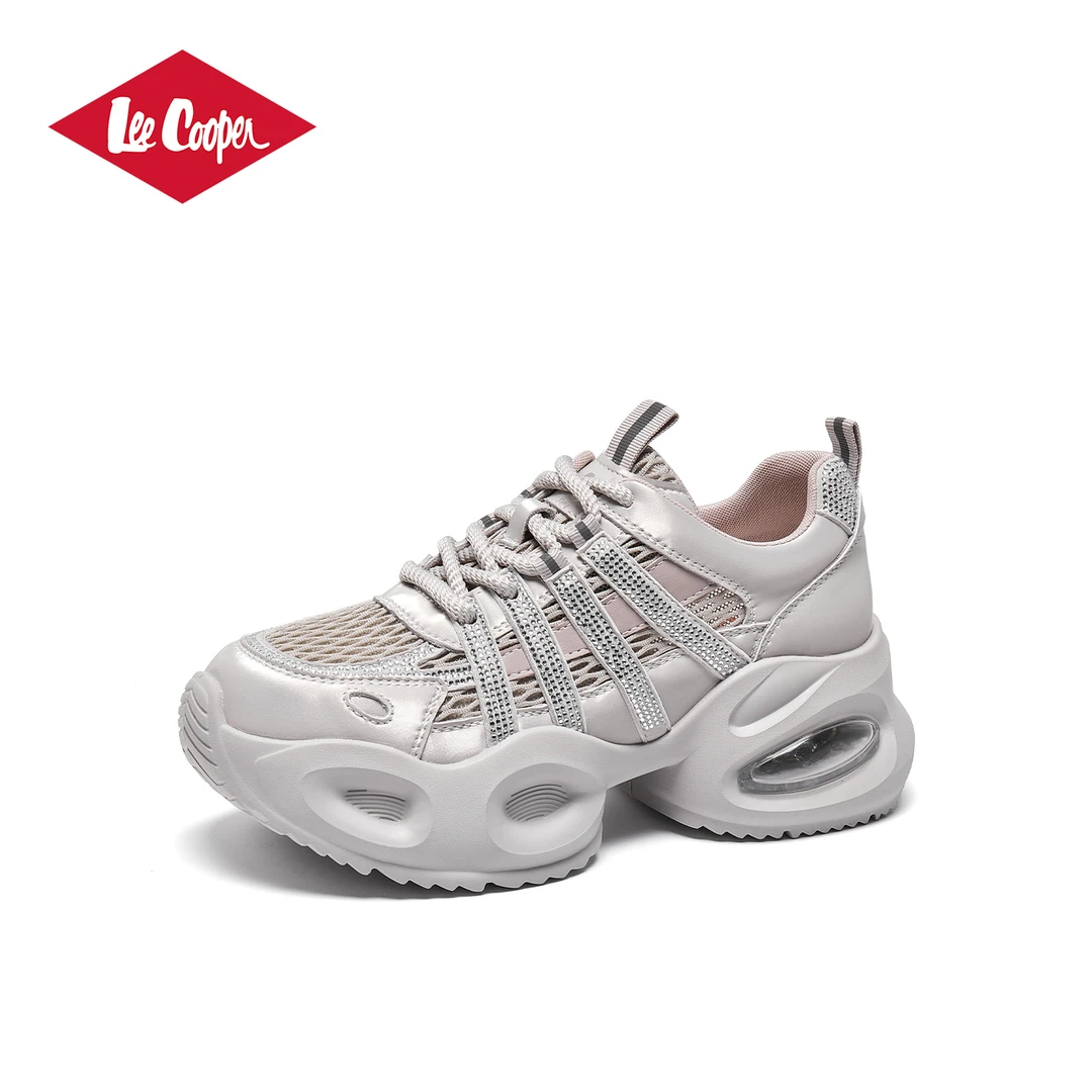 LEE COOPER户外增高老爹鞋女2025夏款网面系带潮流运动鞋休闲鞋