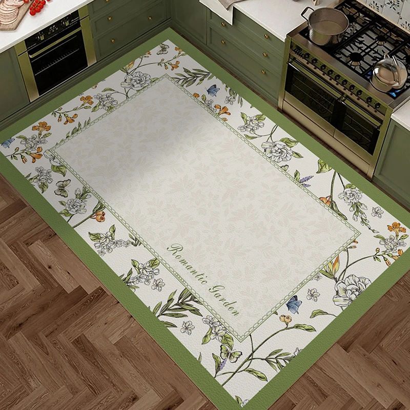 美式厨房专用吸水硅藻泥地垫方形干燥可擦洗家用软脚垫耐脏地毯