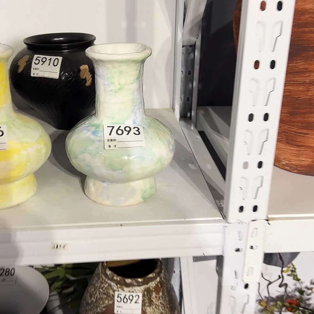 瓶7693高20口6陶瓷花瓶无孔