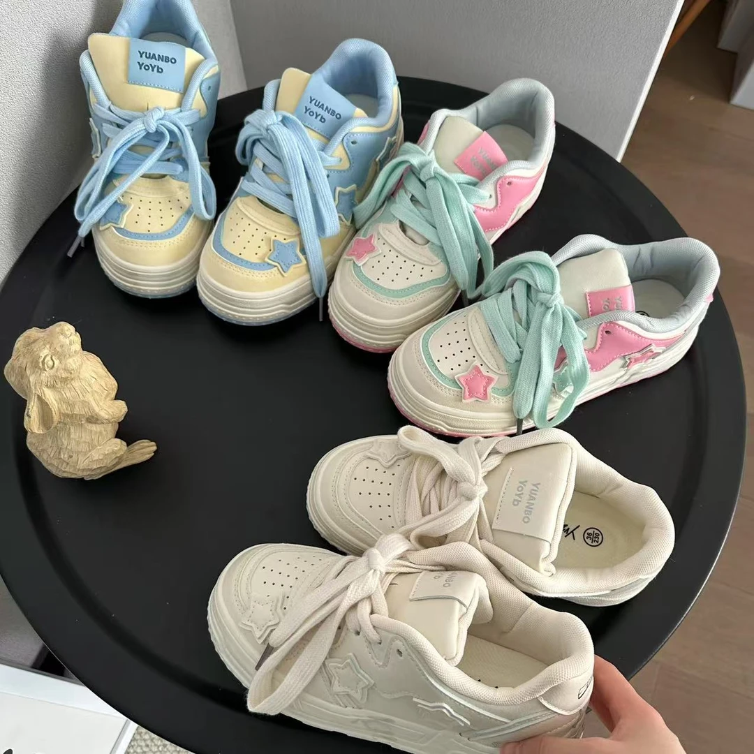 2025小众星星小白鞋女春季百搭小众休闲运动板鞋潮流