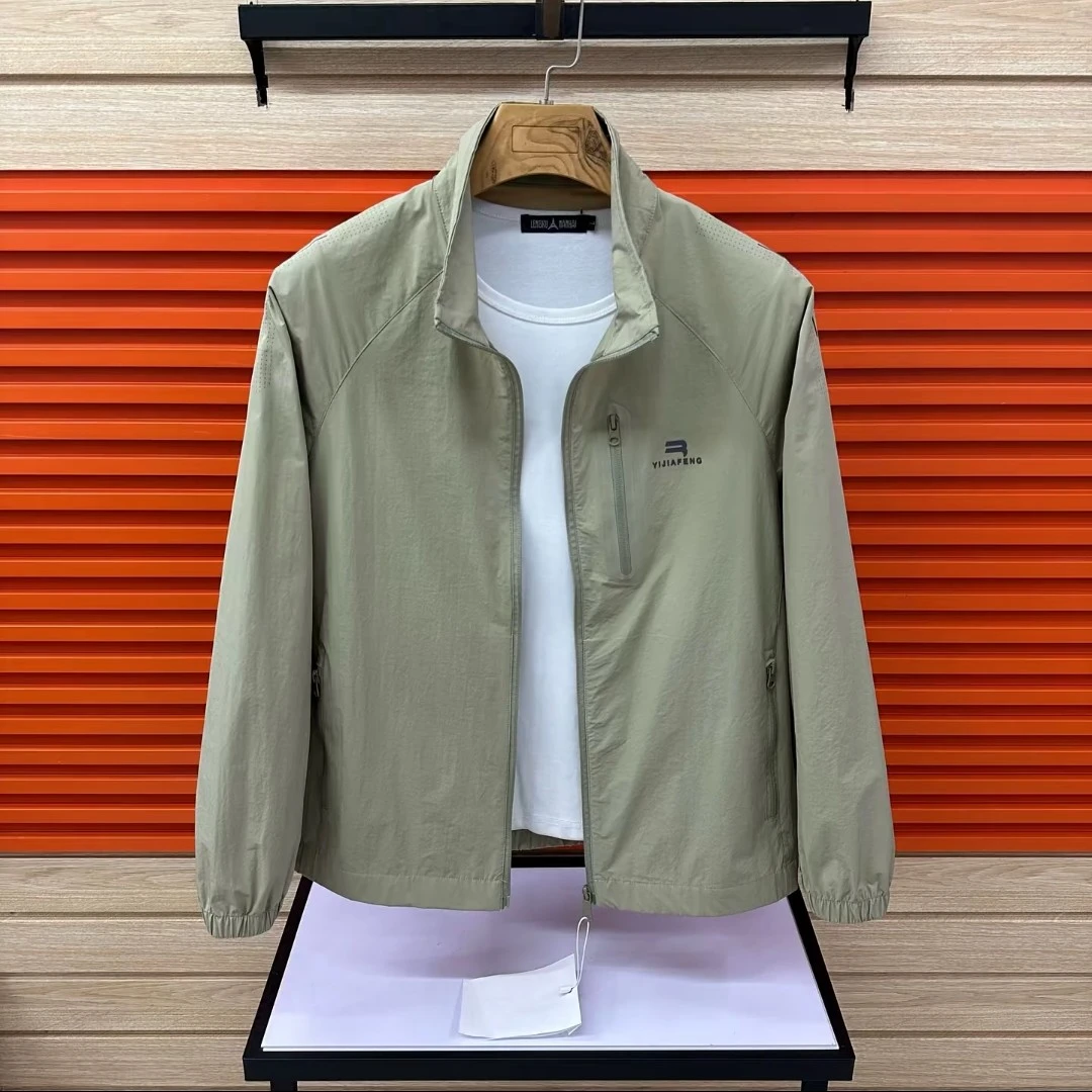 M6-3立领透气本布下摆防风简约风夹克轻薄上衣户外时尚速干男装