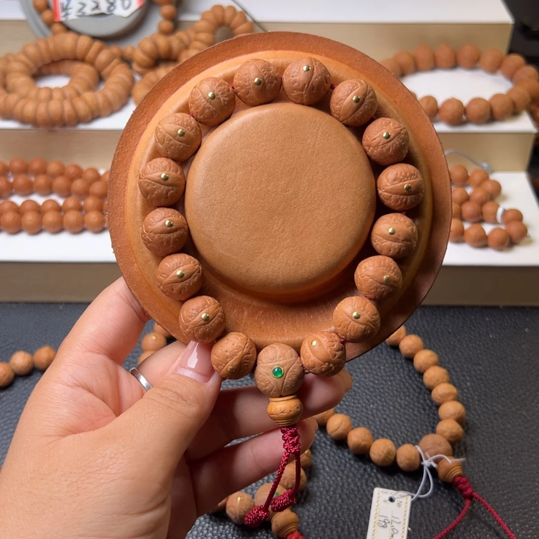 手串凤眼菩提单舱籽铜钉15.5