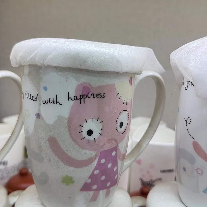 45%以上骨粉骨瓷小猫盖杯