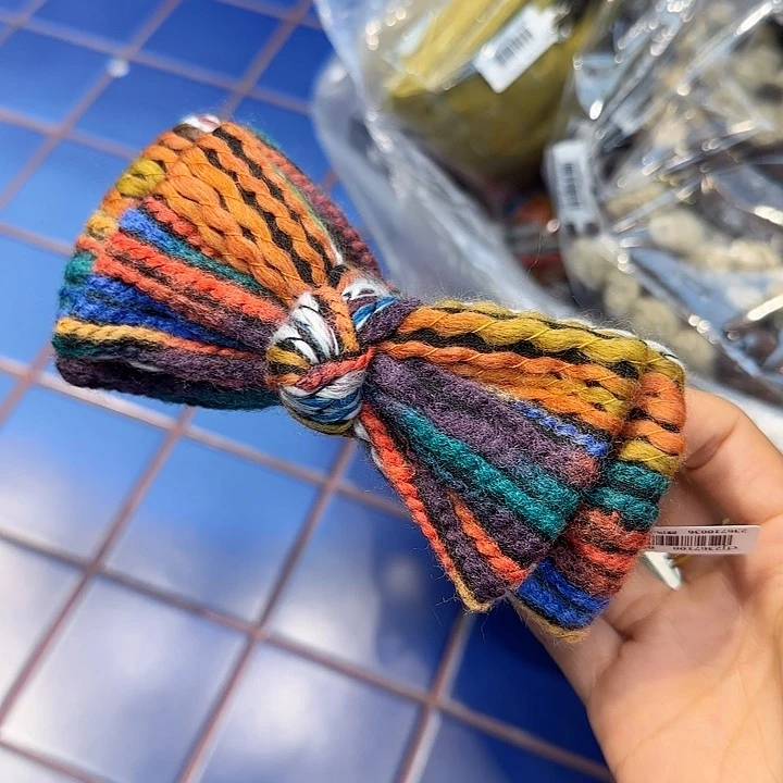 非金属布艺彩色毛线香蕉夹