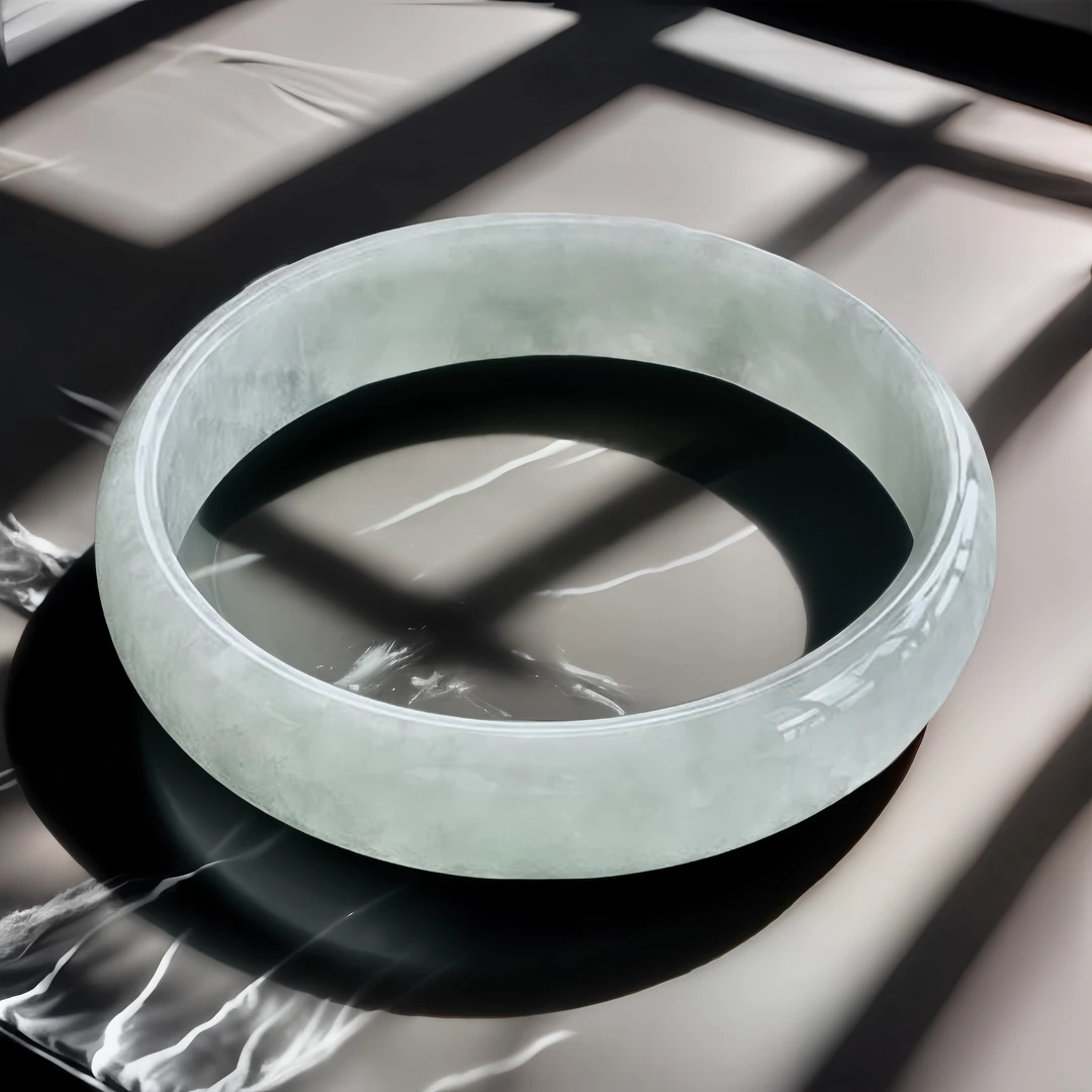 天然a级翡翠手镯缅甸老坑翡翠玉镯正品保真宽边51手镯送小孩童镯