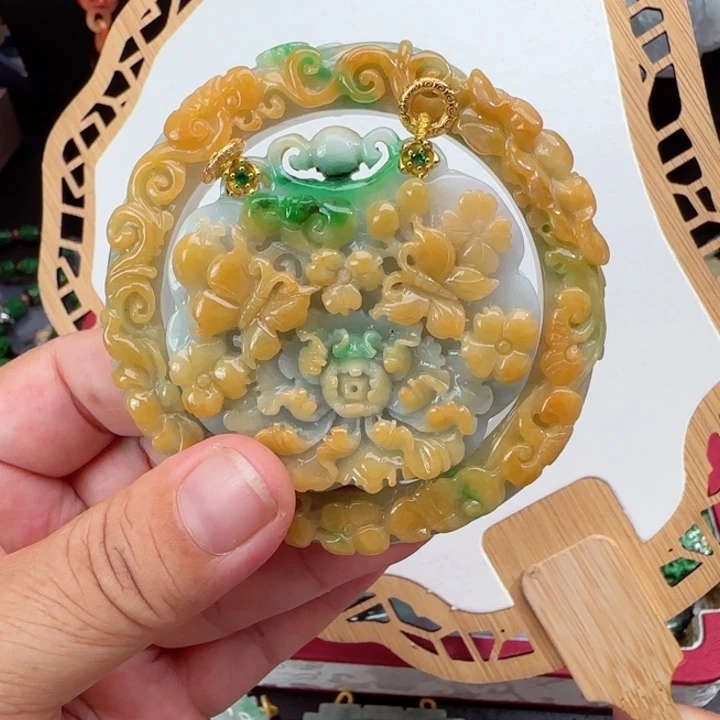 翡翠未镶嵌颈饰国风58