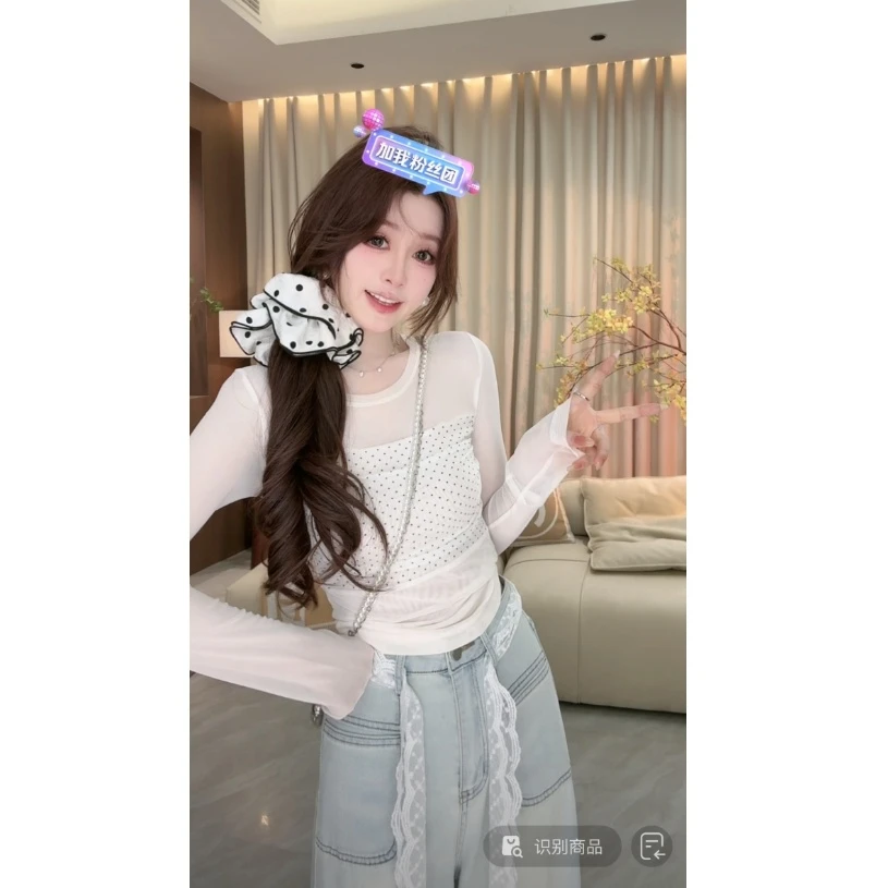 冰冰●海盐之墨C5SY0363A上衣预短款小众温柔设计感显瘦气质