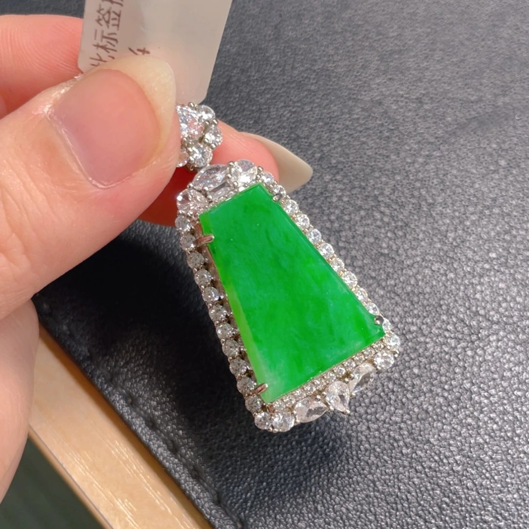 翡翠银S925镶嵌颈饰