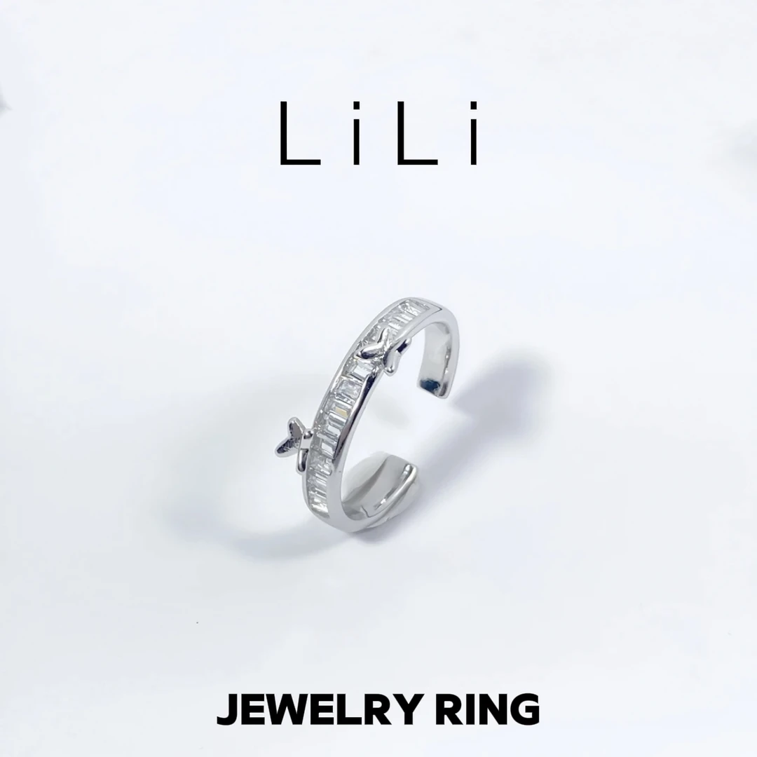 合金锆石戒指 【双生蝴蝶】经典高定轻奢时尚气质个性指环DN975