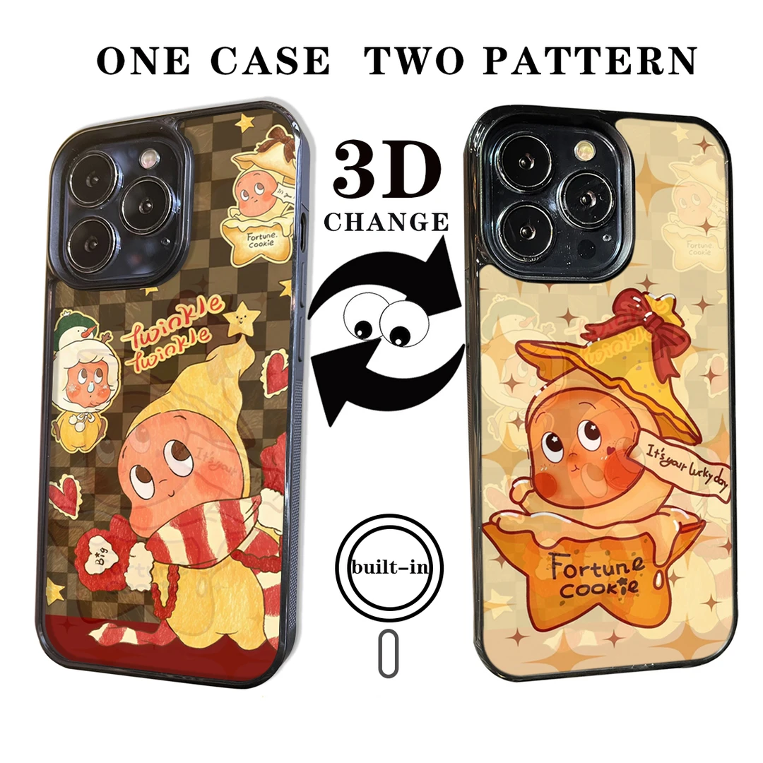 磁吸3D变图星星人ins小众防摔手机壳适用苹果17promax/iPhone1716