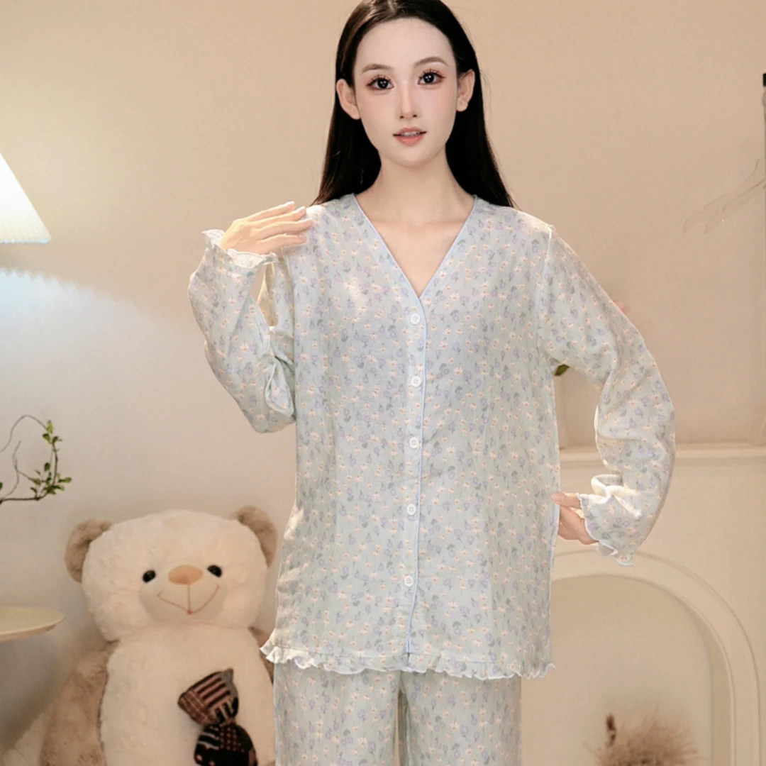 【小雏菊】睡衣套装睡衣春秋长袖休闲家居服夏季薄款秋季棉