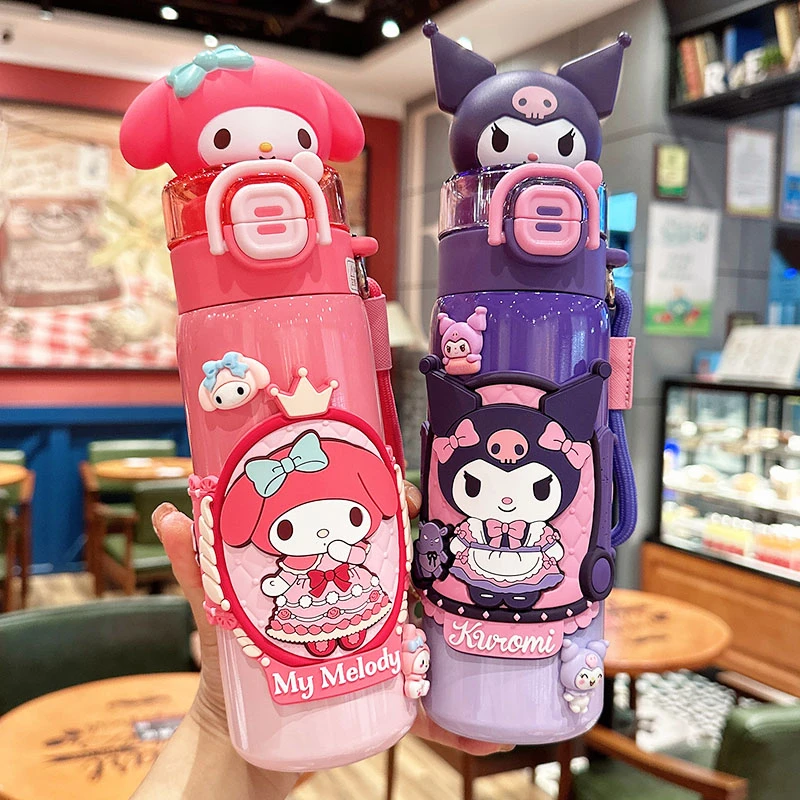 儿童保温杯女孩可爱吸管杯上学专用316不锈钢小学生便携双饮水杯
