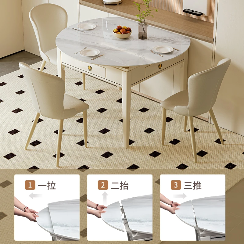 现代简约电磁炉餐桌麻将桌全自动圆餐桌家用麻将机全实木新款低音