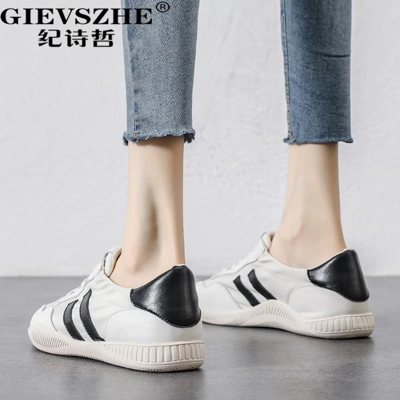 纪诗哲女鞋韩版拼色平底小白鞋女秋季新款时尚百搭休闲运动鞋女款