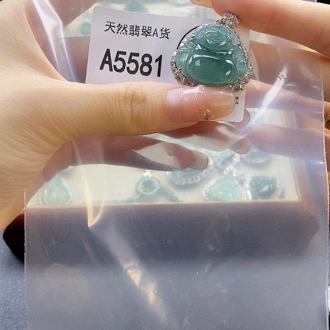翡翠未镶嵌吊坠(赠链)