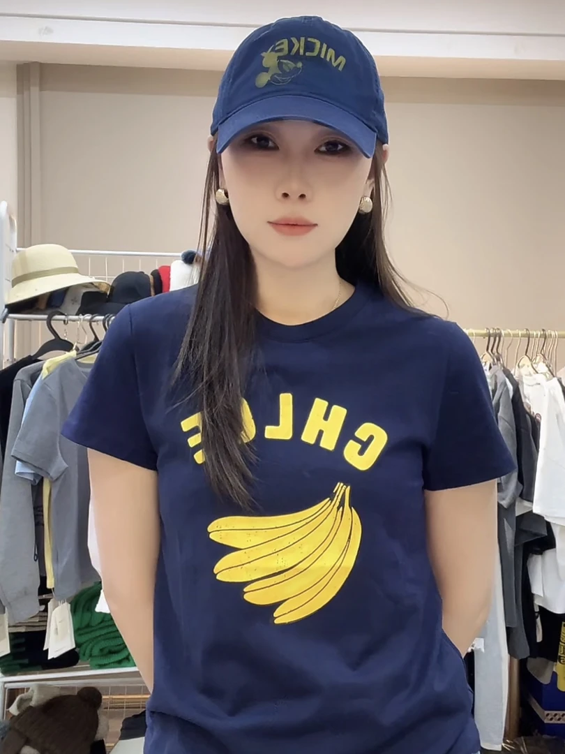 帽之都新款南油休闲深蓝色香蕉25936