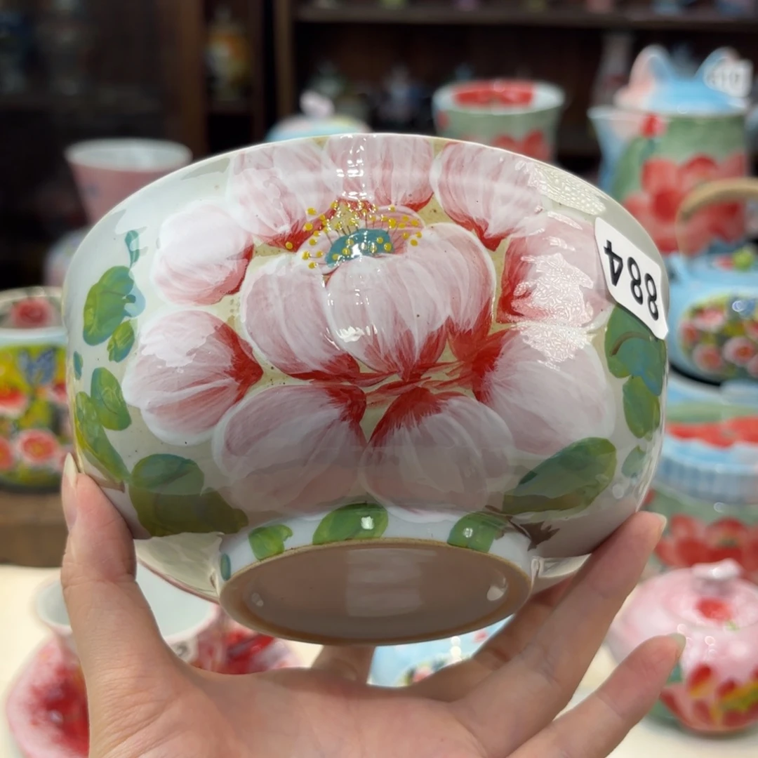 瓷片景德镇手绘高温釉下彩陶瓷茶具