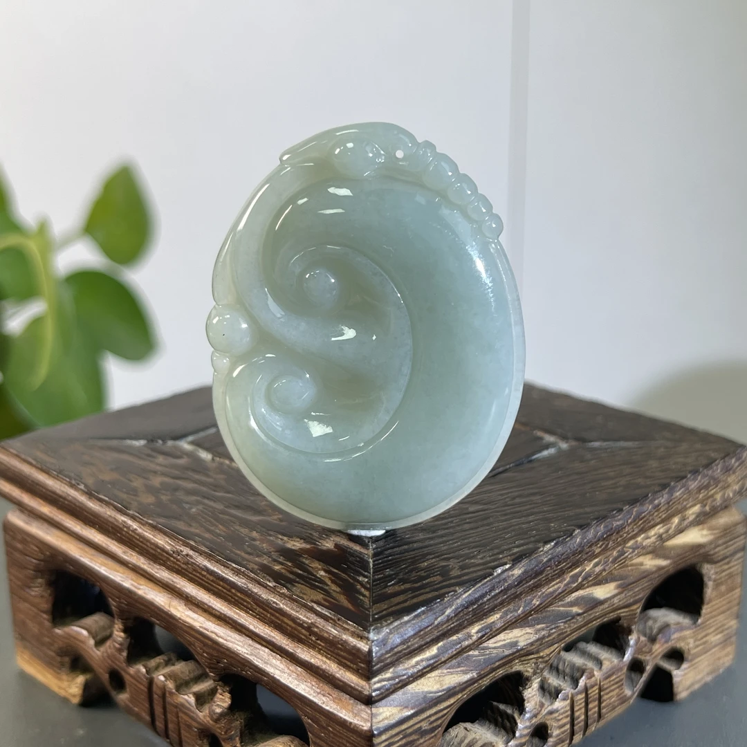 JYW02-24  天然缅甸A货翡翠  如意