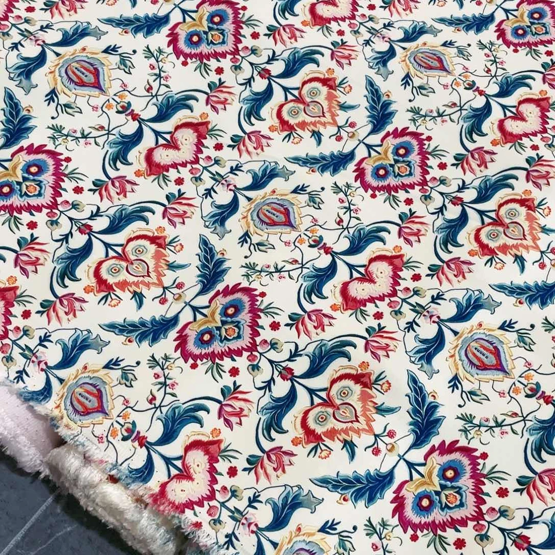 一米价数码人棉贡缎1.5米宽果子布艺地卷