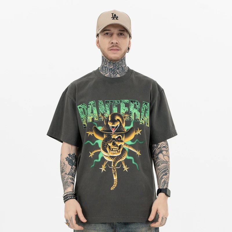 FGSS夏季新品潮牌高街美式潘多拉复古做旧vintage短袖T恤F134