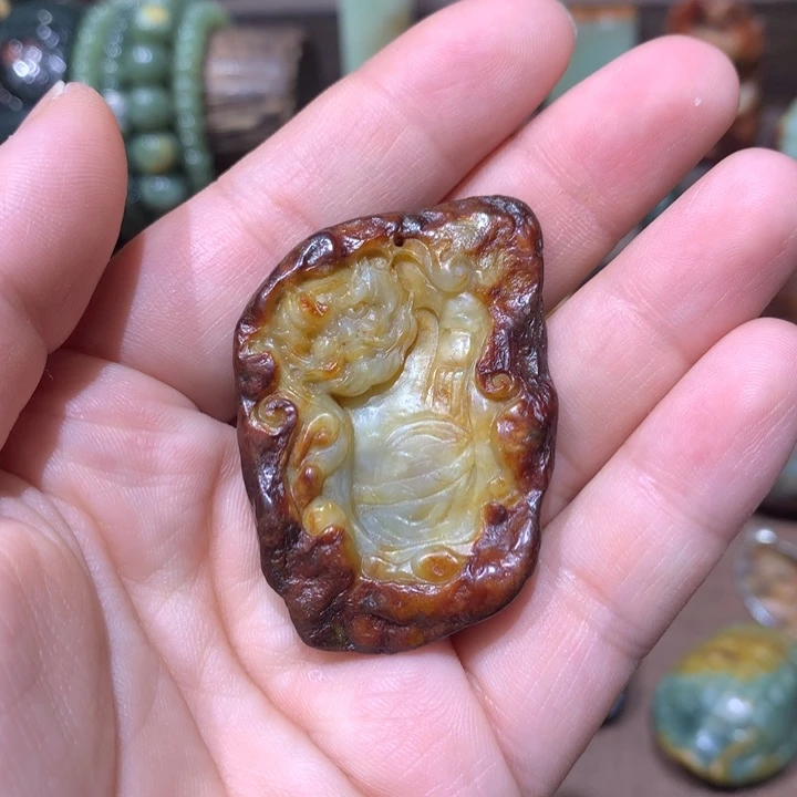 岫岩河磨玉（透闪石质玉）未镶嵌把件