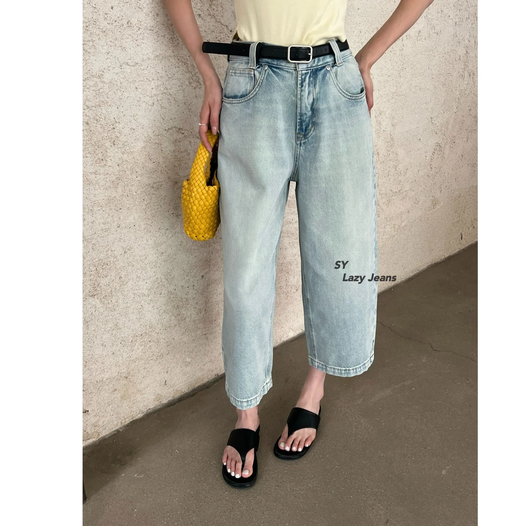 十三行SY-夏季福秒基础百搭阔腿九分牛仔裤#6268/6268-1/6268-2