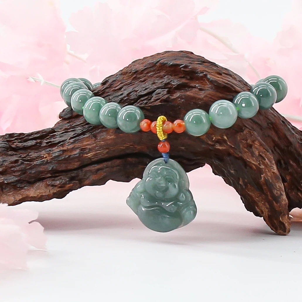 GZ1550精品佛公翡翠手串-（无礼盒）