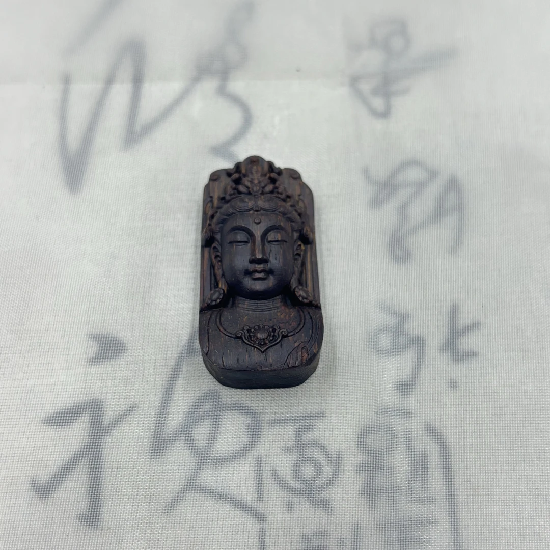 DZJ064 沉香雕刻观音头吊坠 多样性发一件
